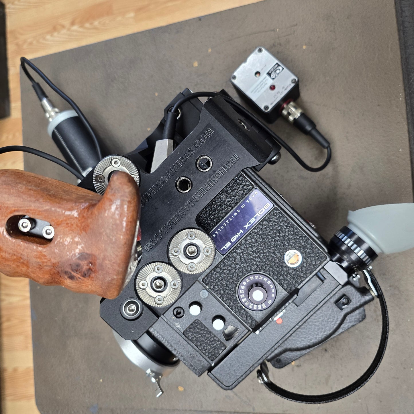 Bolex EL Super 16mm Camera Package with Tested Super 8 Custom Cage & Grip Batteries S# 310894