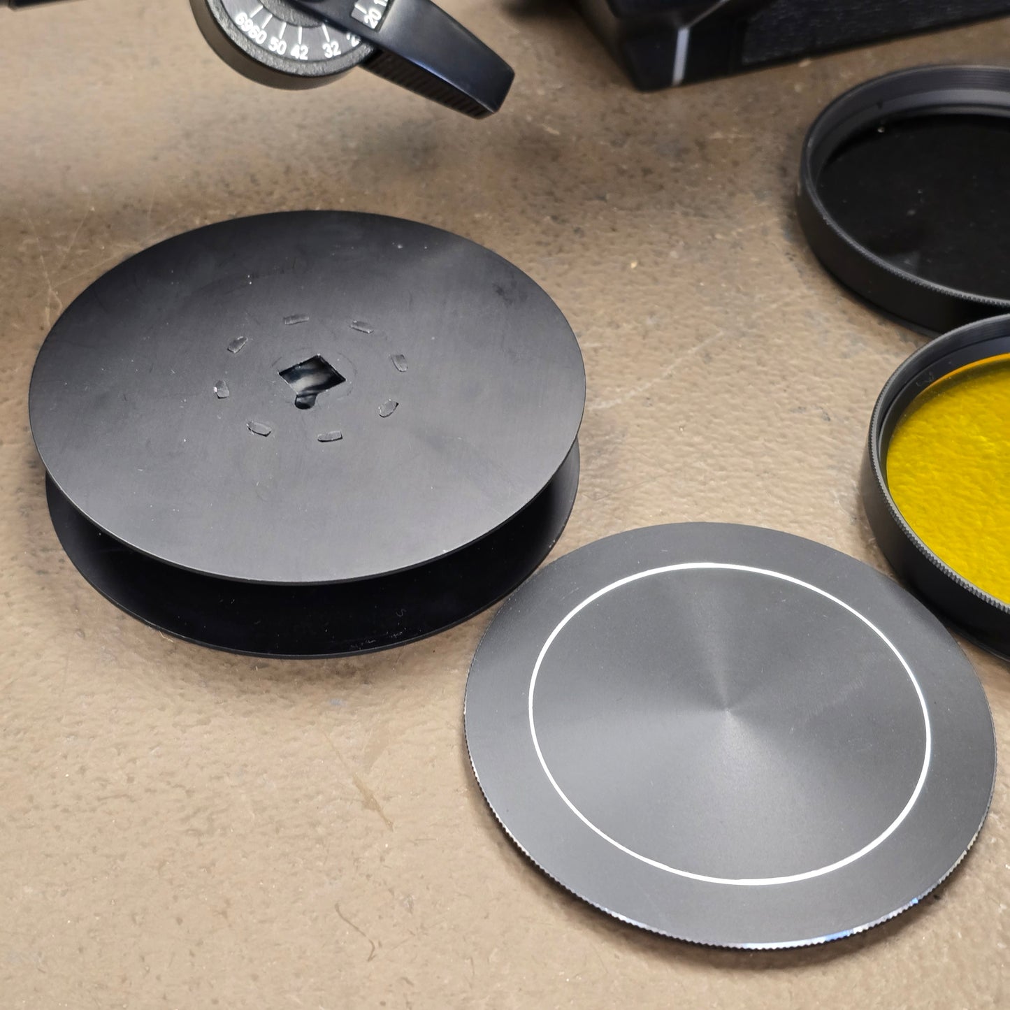 Krasnogorsk K-3 Super 16mm Camera S# 8702973 w/ Meteor 17-69mm Zoom lens S# 875659 with Case & Accessories