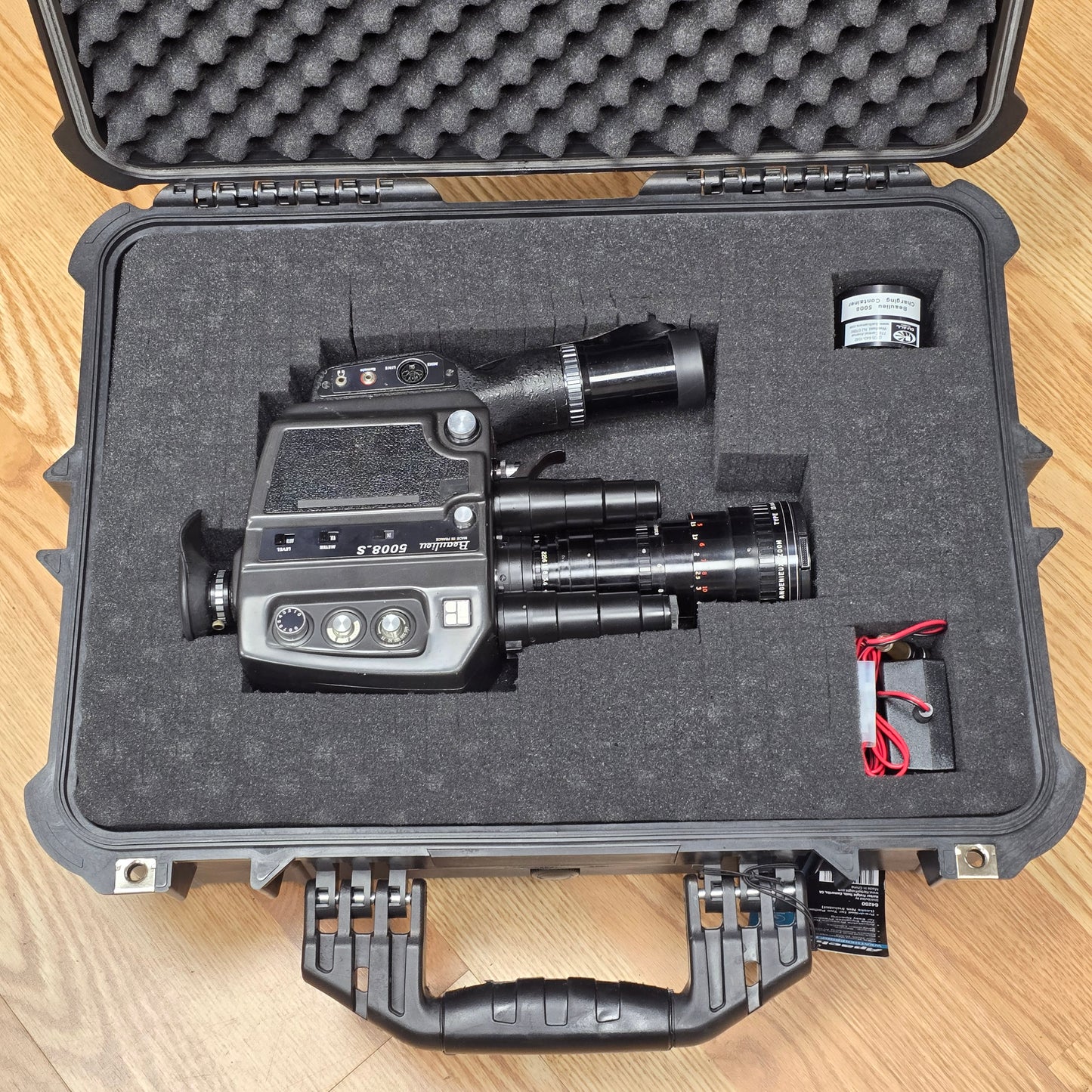 Beaulieu 5008.S Super 8mm Camera S#440769 with Angenieux 6-80mm f1.2/T1.4 Zoom lens S# 1395785