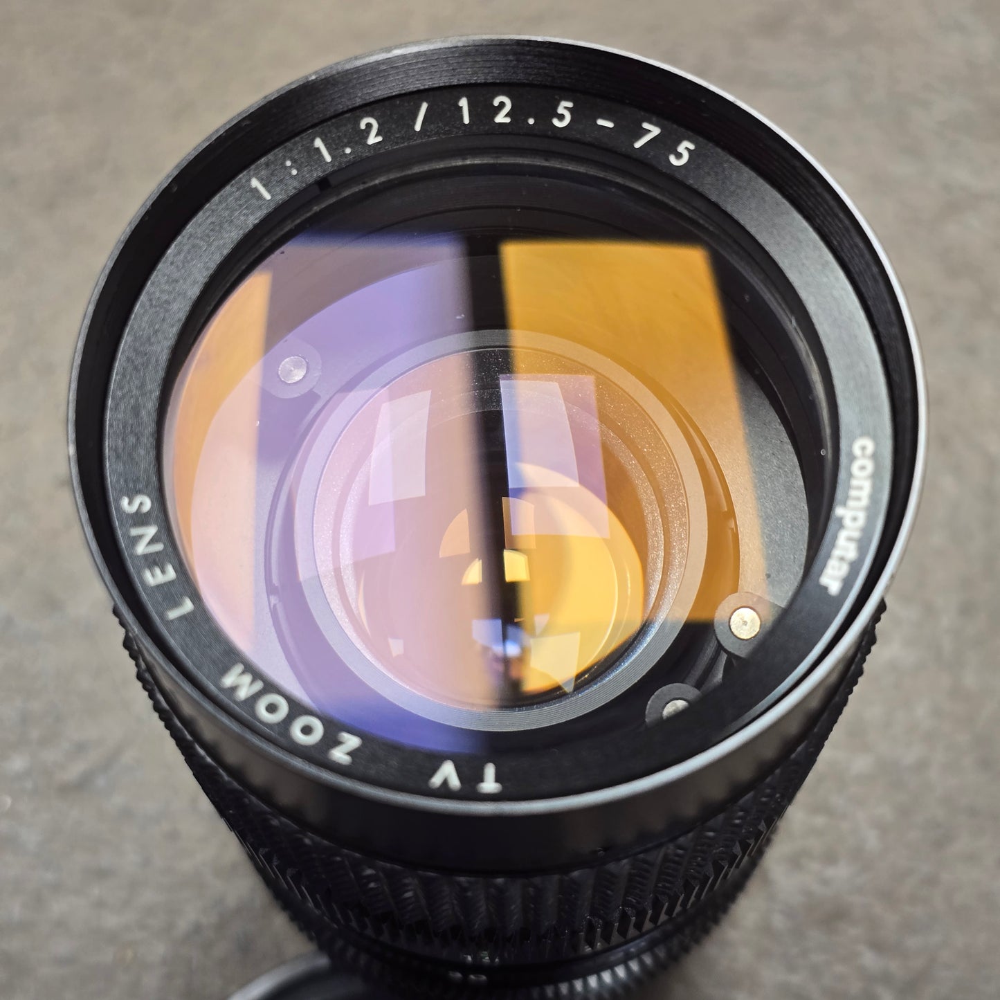 Computar 12.5-75mm f1.2 C-Mount TV Zoom Lens S# 128611