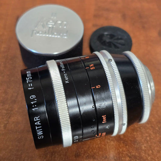 Switar 75mm f1.9 C-Mount Lens S# 1061812