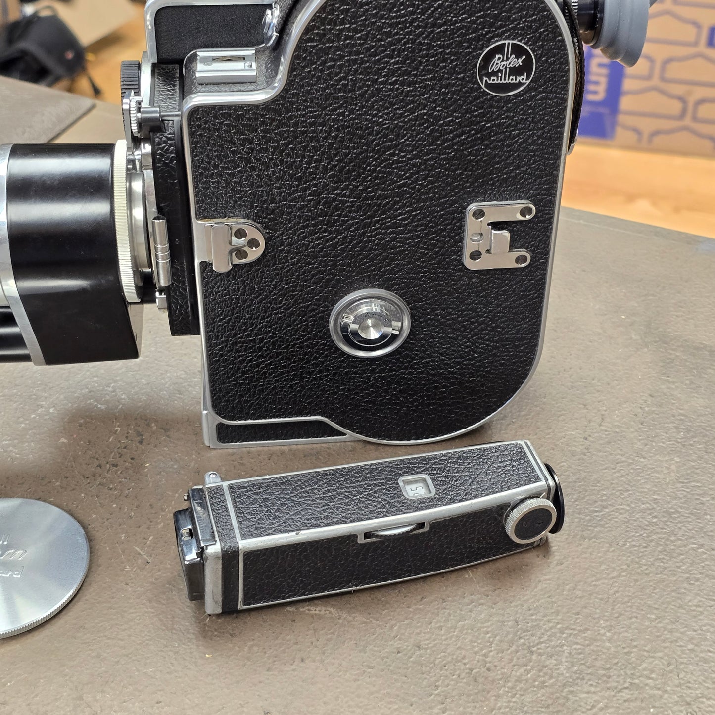 Bolex H16 Rex 3 16mm Camera with 10x viewfinder S# 206075 & Vario Switar 18-86mm Zoom lens S# 965900