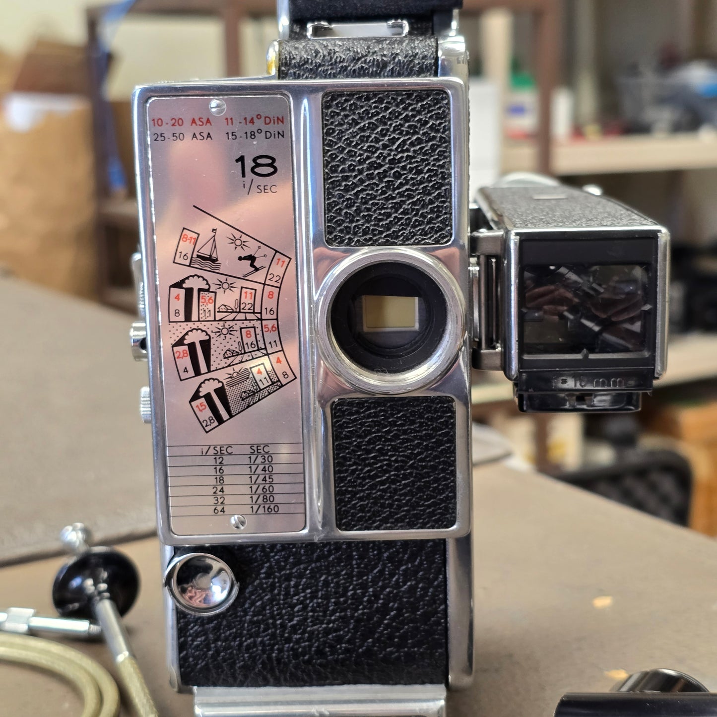 Bolex H16 M Non Reflex 16mm Camera body S# 249395 with Som Berthiot 17-85mm Dogleg Zoom Lens S# T72111 & Case