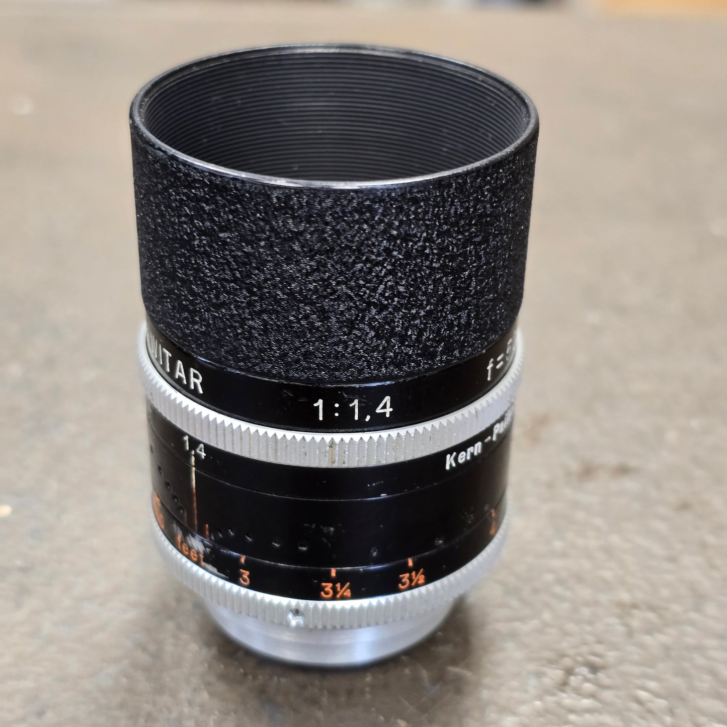 Switar 50mm f1.4 H16RX C-Mount Lens S# 887181