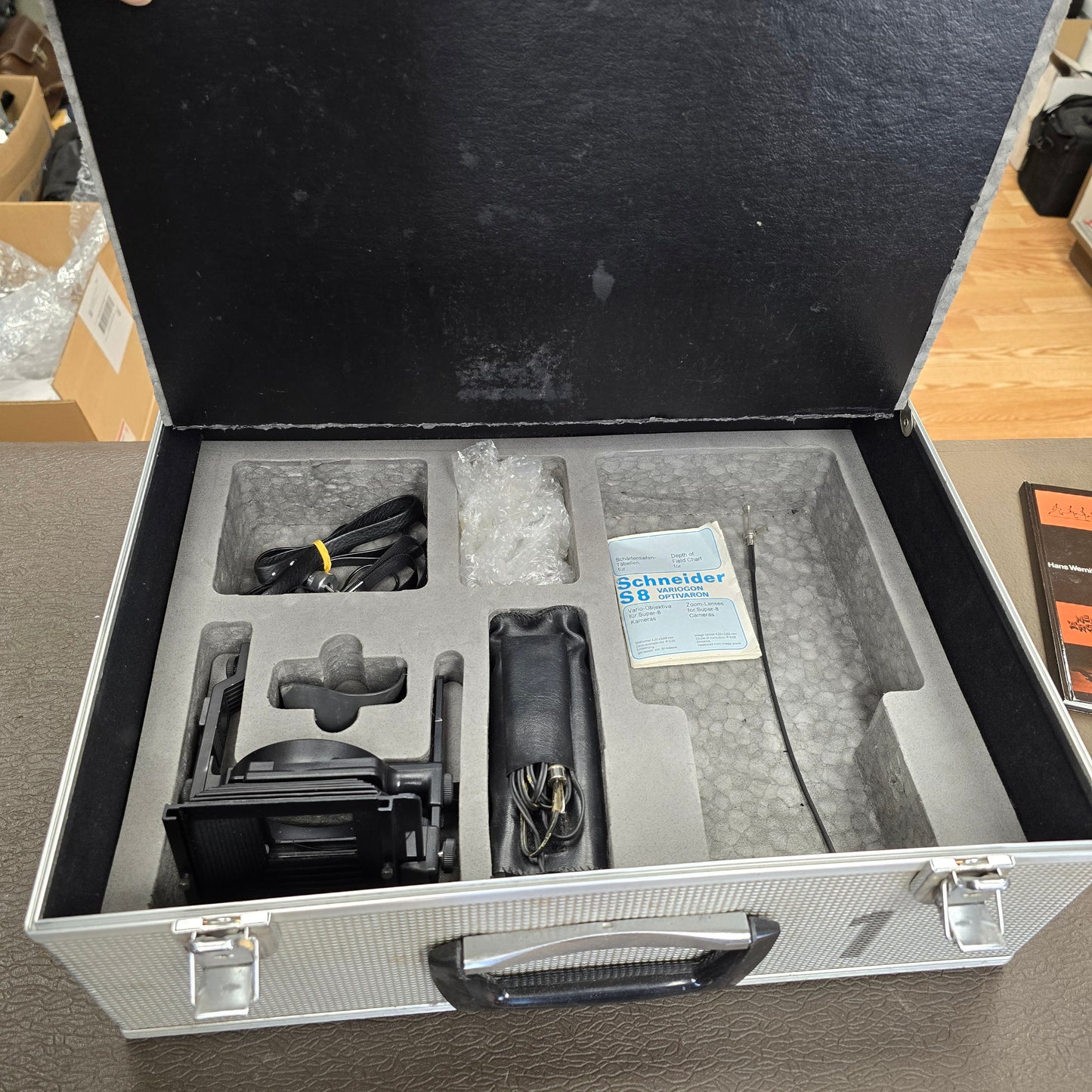 Braun Nizo Hammered Aluminum Case with Accessories for Nizo 6080/ 4080 / 6056 Model Cameras