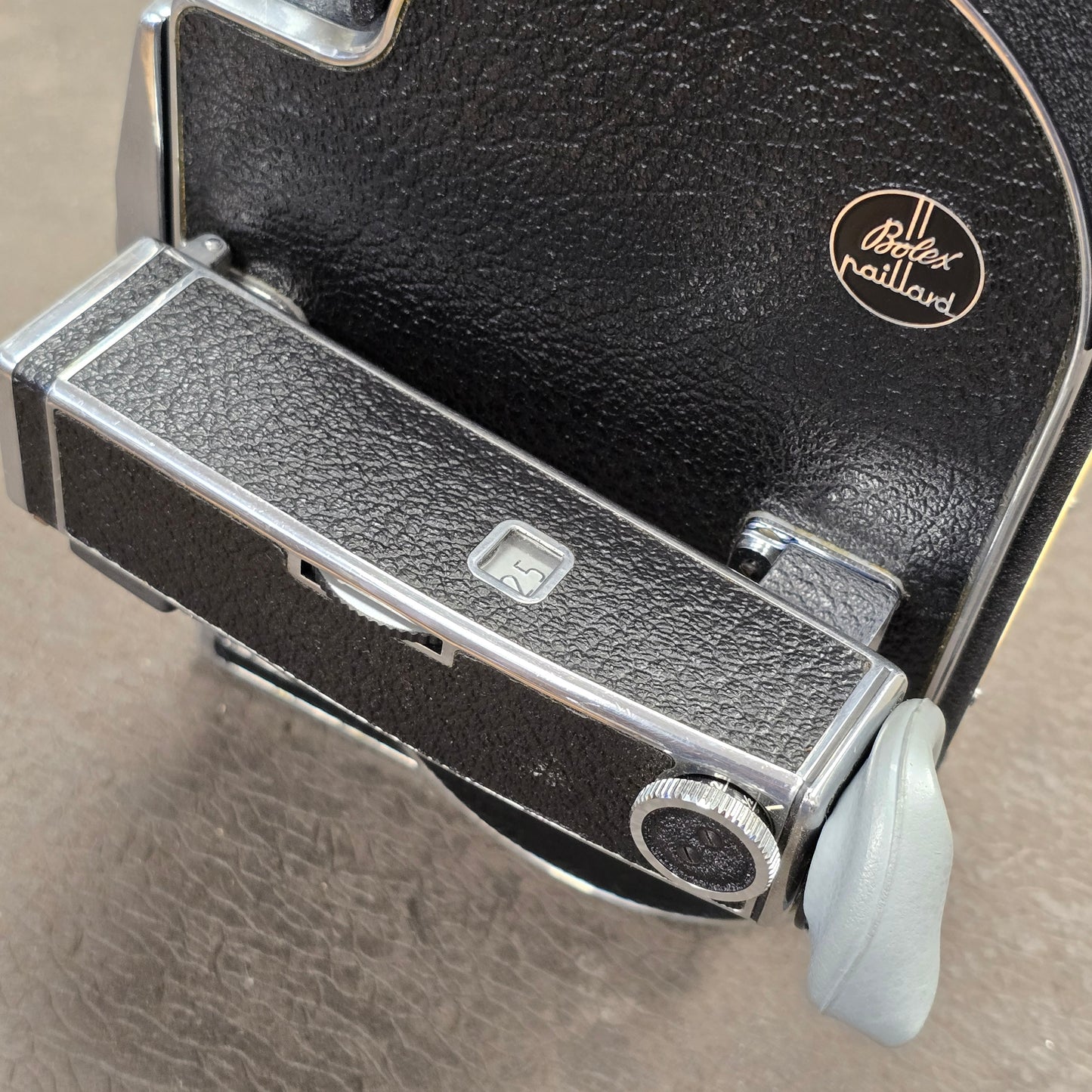 Bolex H16 M Non Reflex 16mm Camera body S# 249395 with Som Berthiot 17-85mm Dogleg Zoom Lens S# T72111 & Case