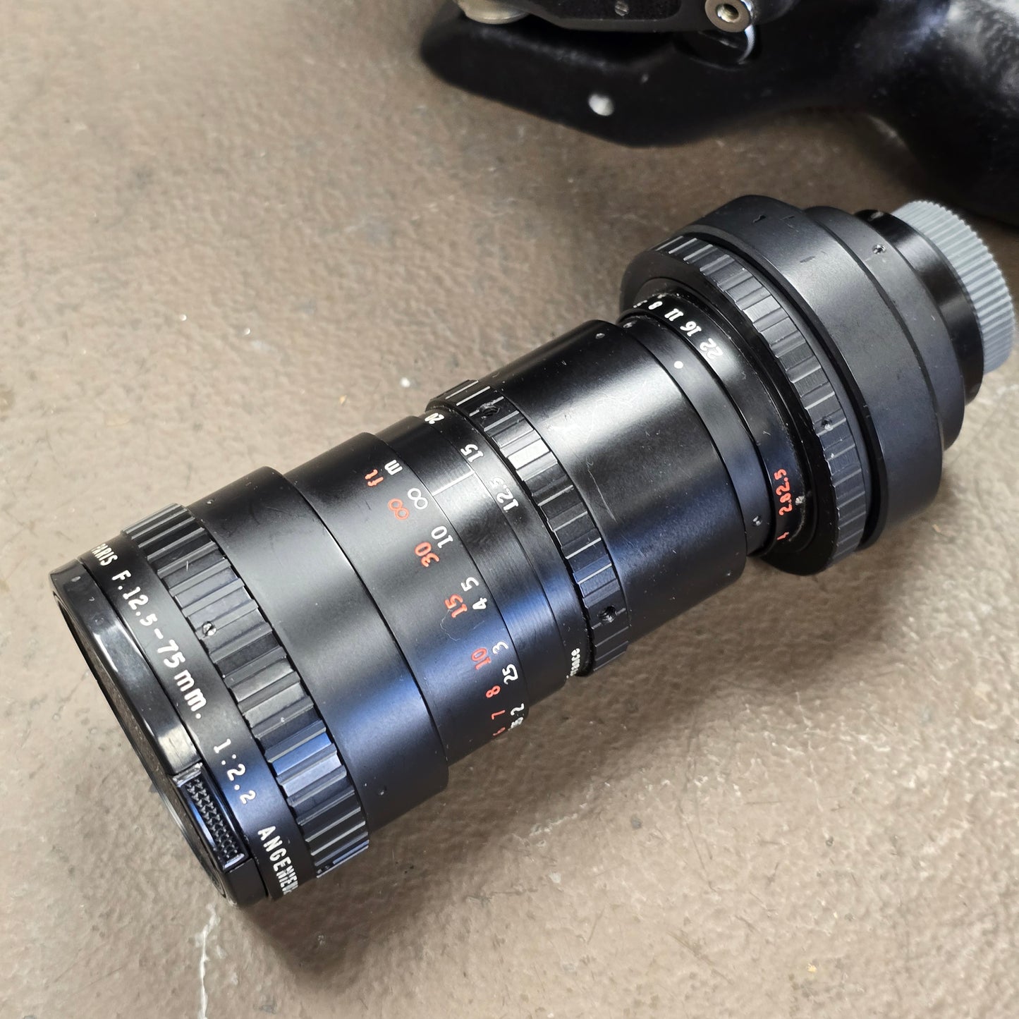 Beaulieu R-16 Camera Body S# 663661 with Angenieux 12.5-75mm Zoom lens S# 1194005