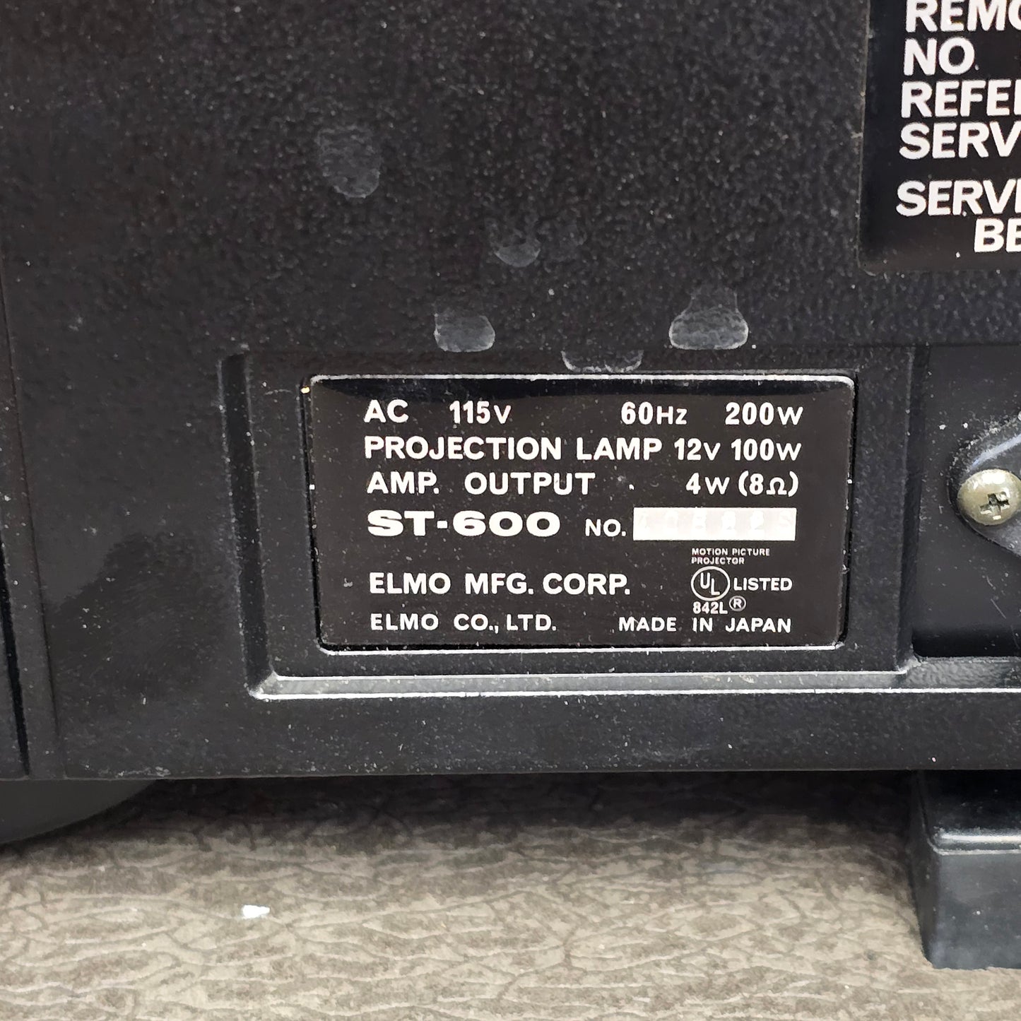 Elmo ST-600 M Super 8mm Sound Projector S# 408228