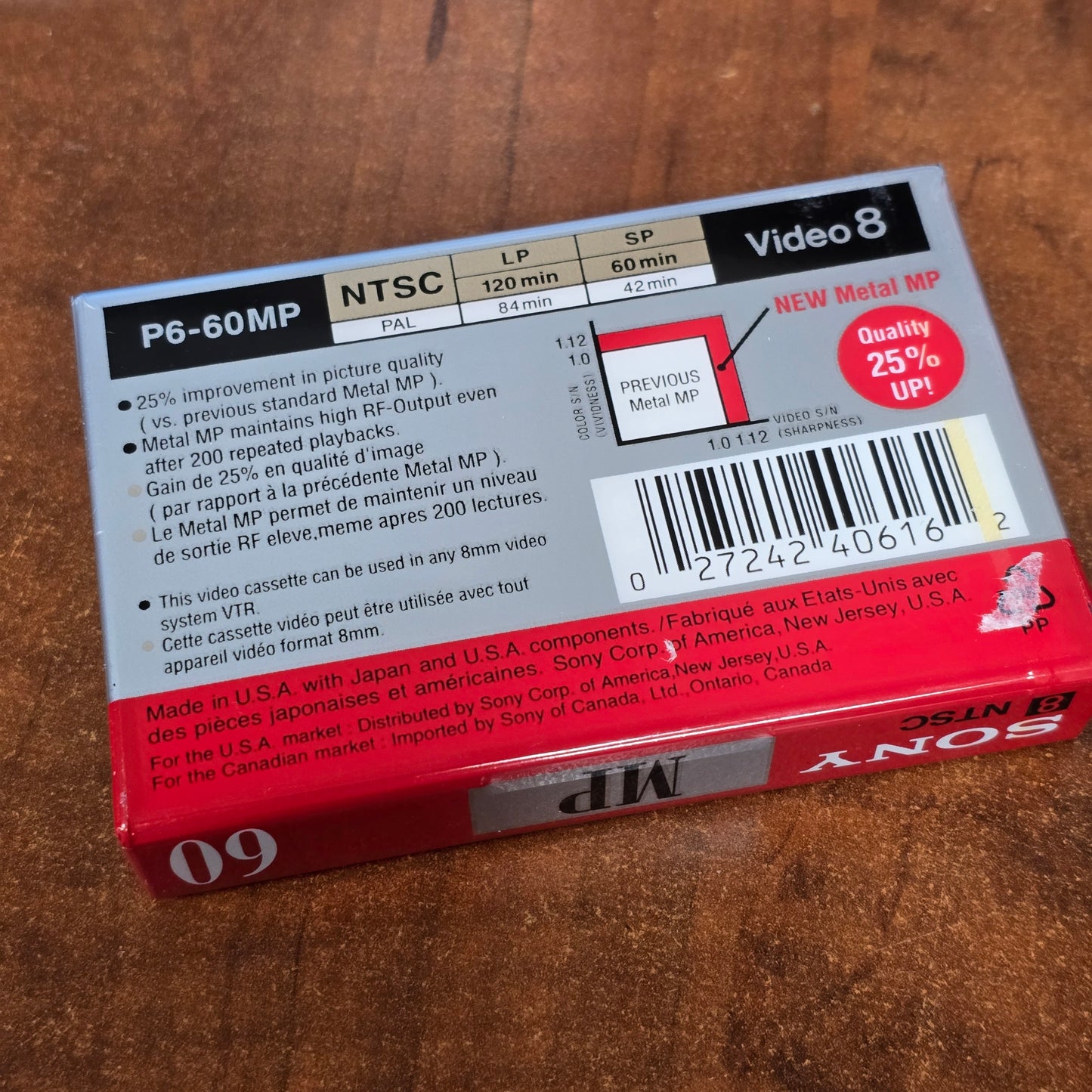 Sony MP Hi8 Cassette 60  P6-60MP