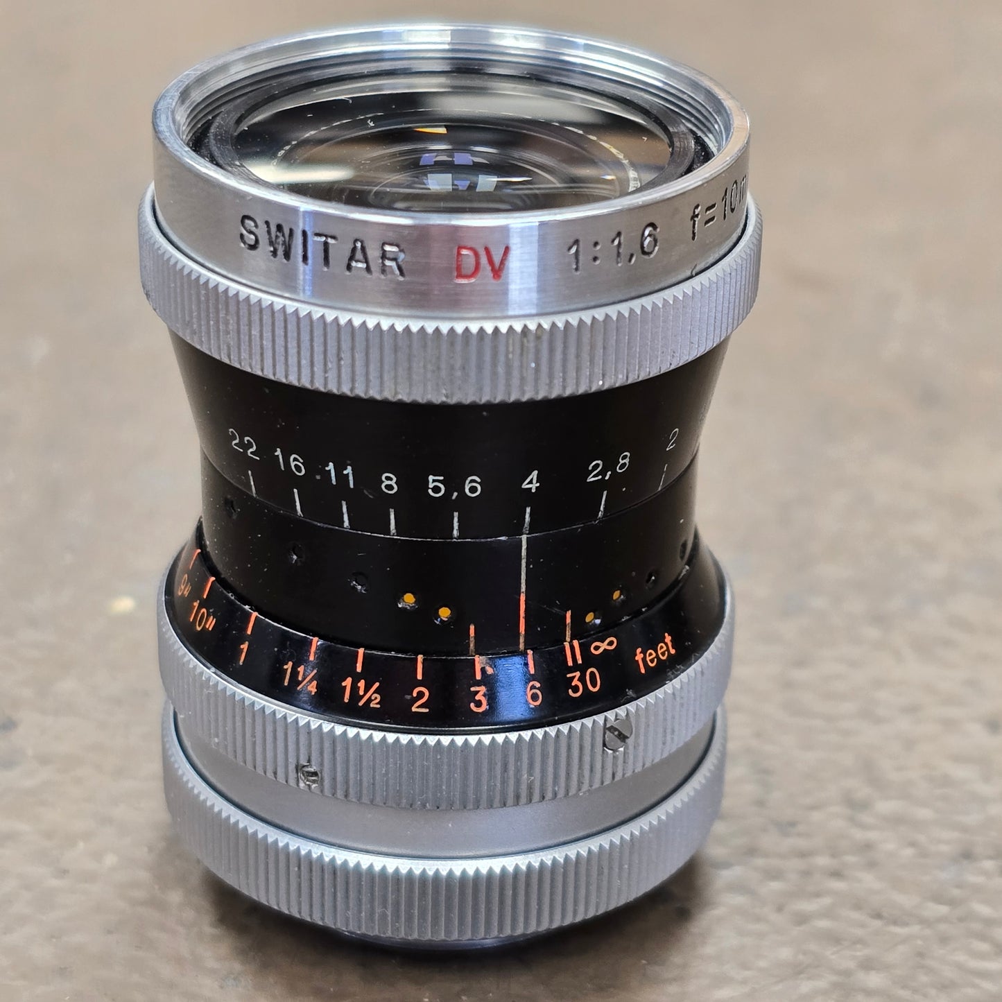 Switar DV 10mm f1.6 AR C-Mount Lens S# 315542