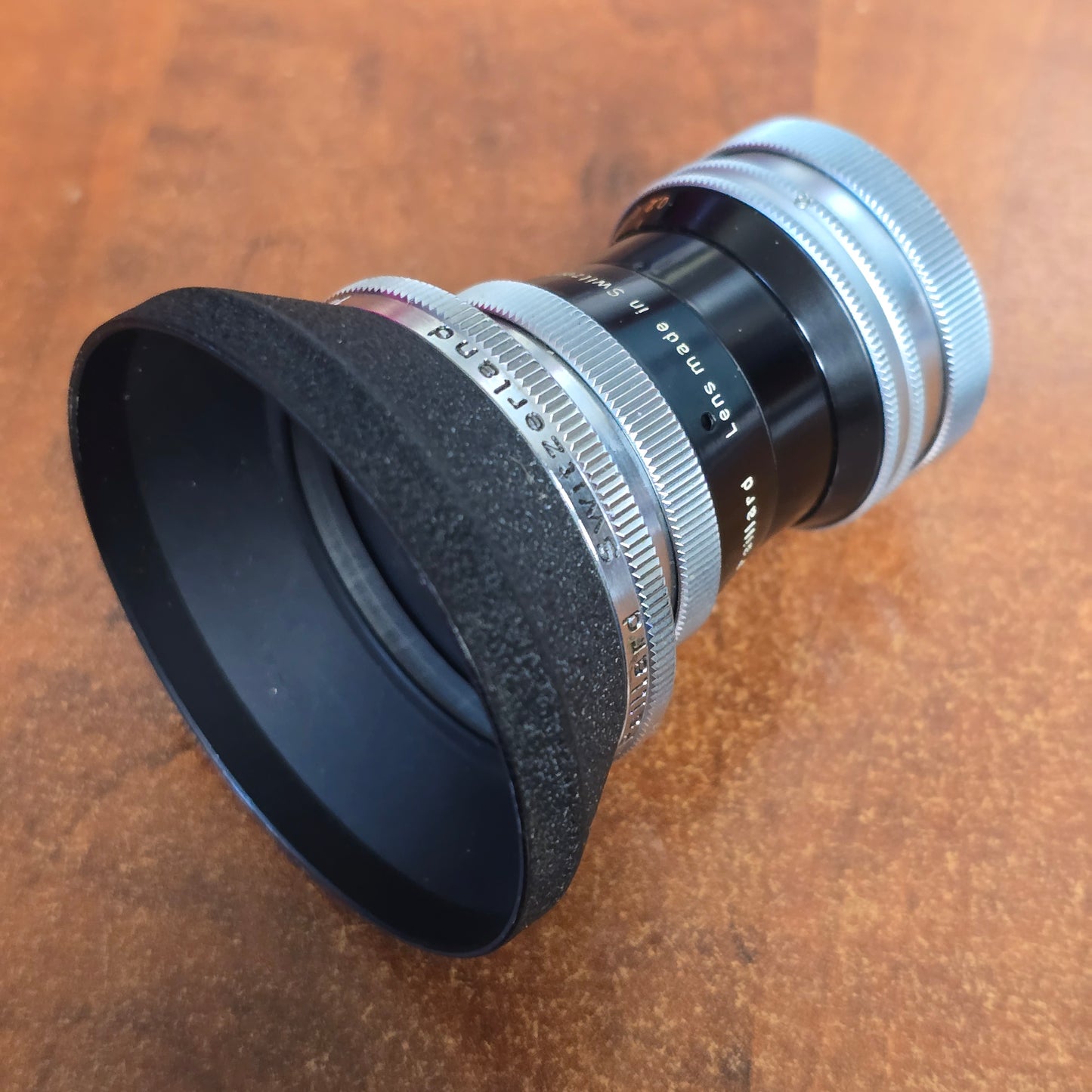 Switar 10mm f1.6 H16 RX C-Mount Lens S# 1037491 with Lens Shade & Filters