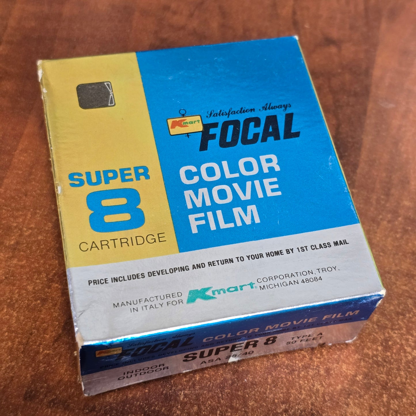 Kmart Focal Super 8mm 50' Color Reversal Film Expired Stock