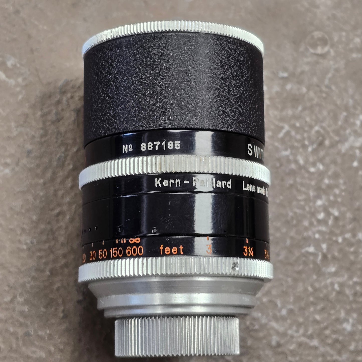 Switar 50mm f/1.4 H16RX C-Mount Lens S# 887185