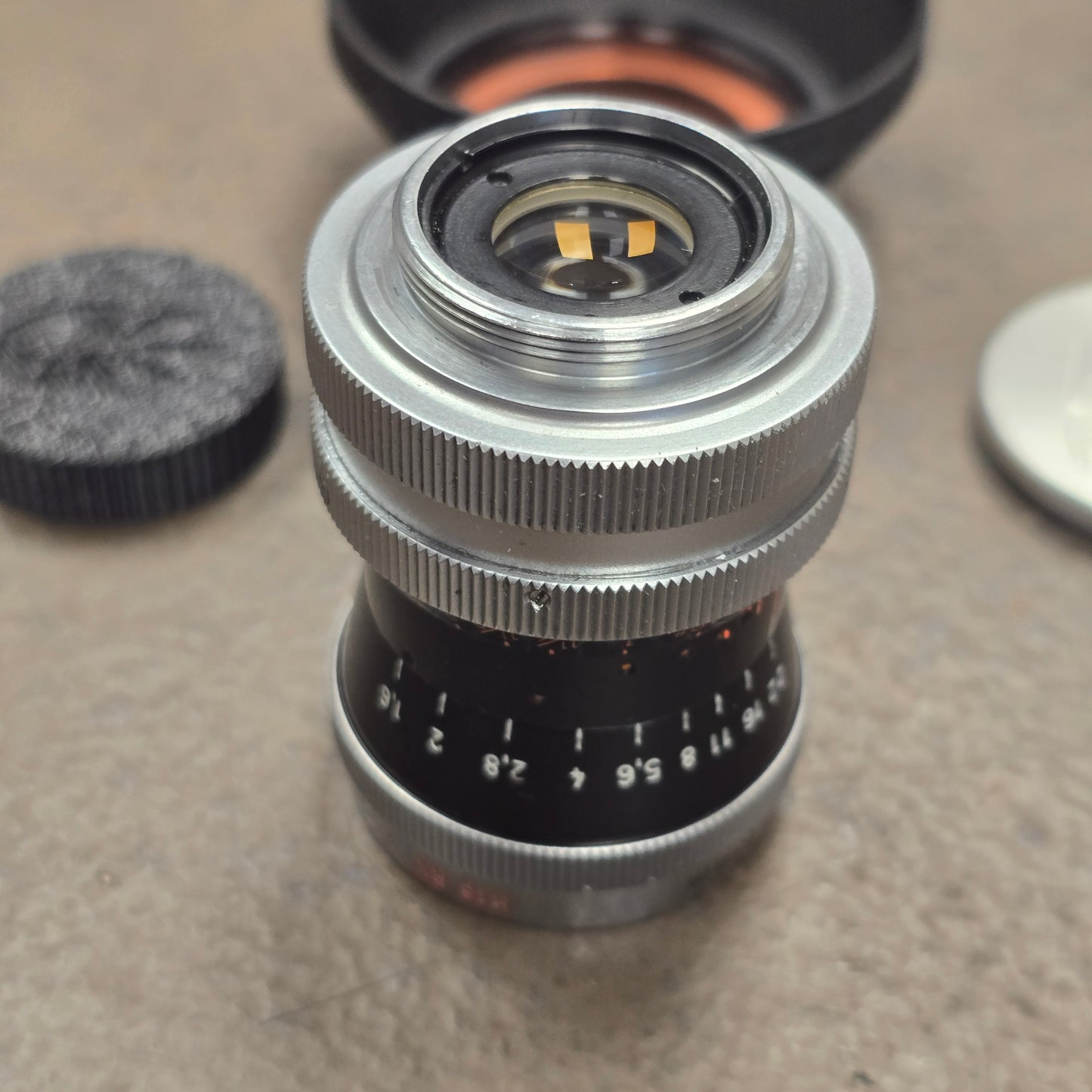 Switar 10mm f1.6 H16 RX C-Mount Lens S# 737187 with Lens Shade & 85 Filter