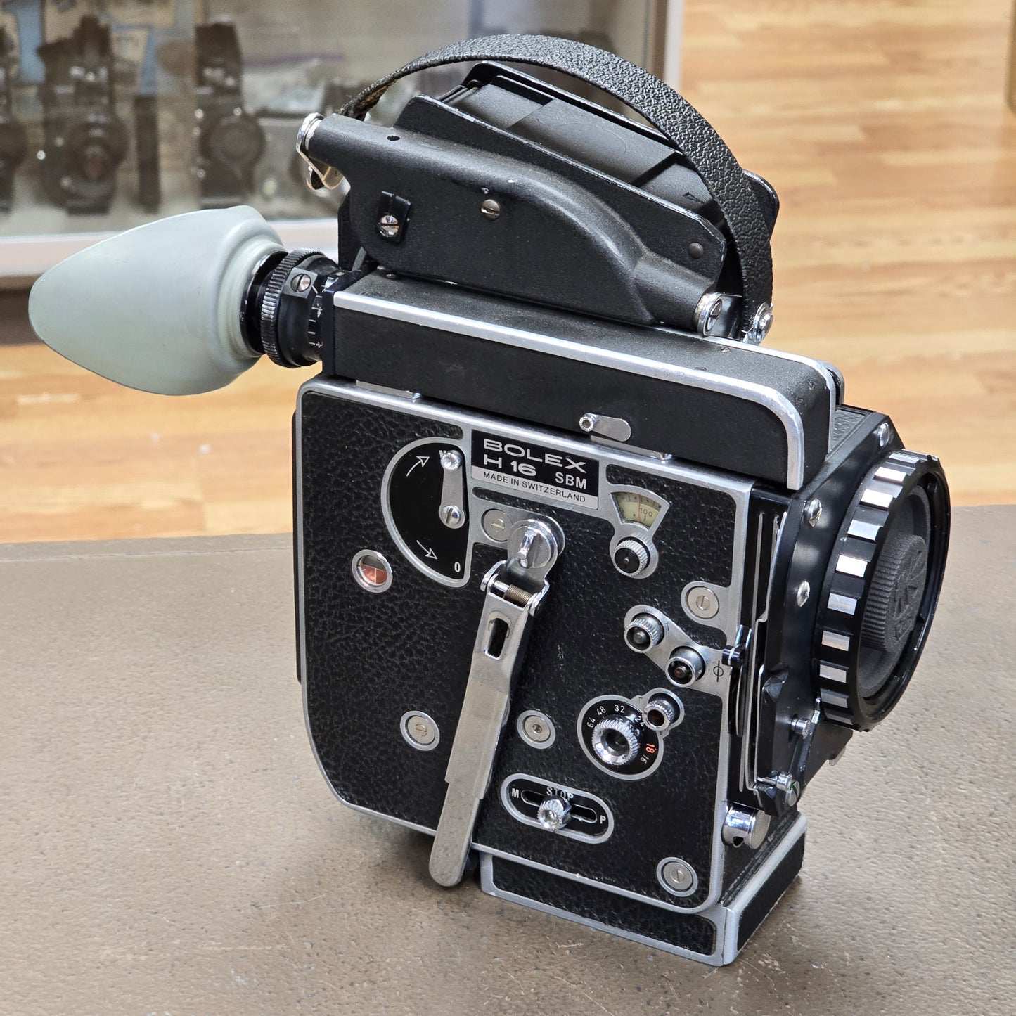 Bolex SBM 16mm Camera body with 10X viewfinder S# 300878