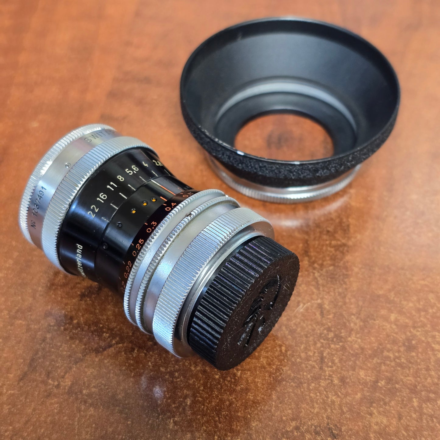 Switar 10mm f1.6 H16 RX C-Mount Lens S# 1037491 with Lens Shade & Filters