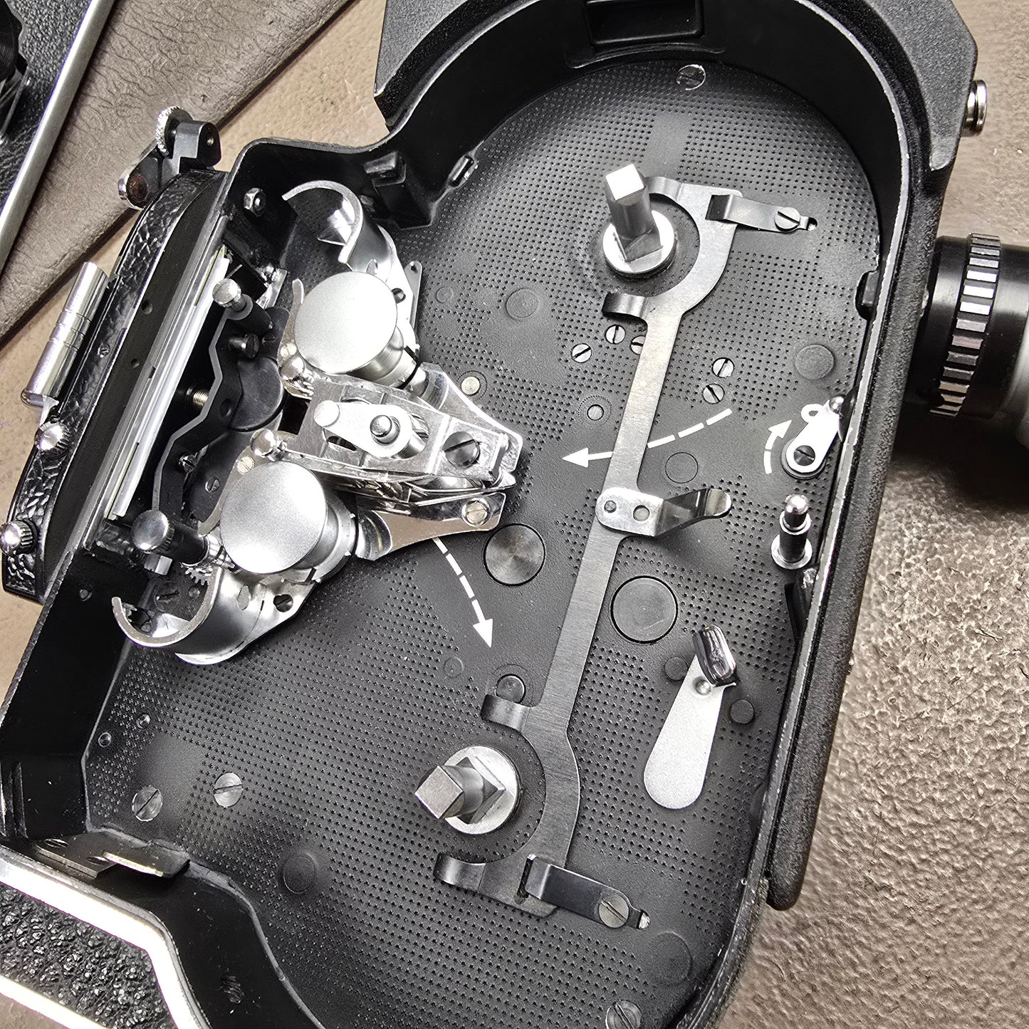 Bolex Super 16 REX 5 Camera body with 13x viewfinder & Padded Case S# 304674 (JK Meritex Conversion)