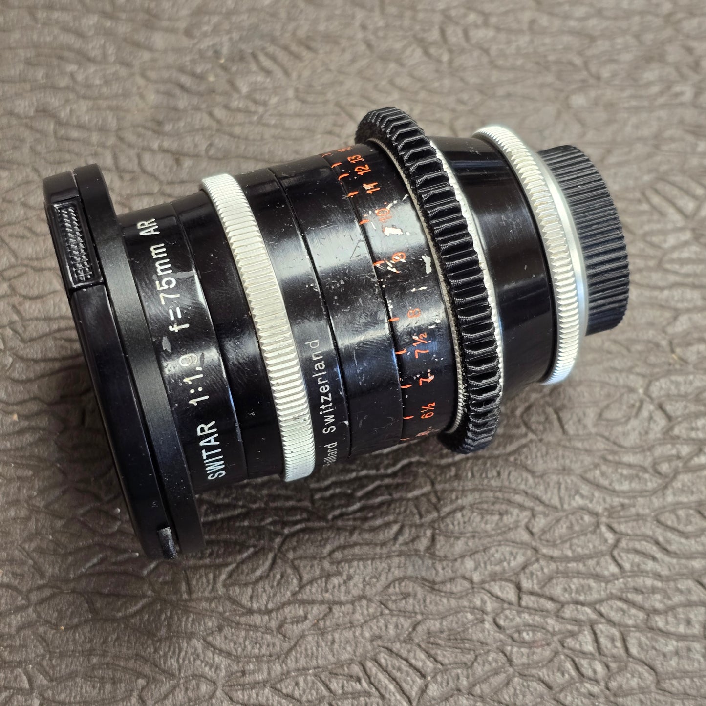 Switar 75mm f1.9 AR C-Mount Lens S# 658729