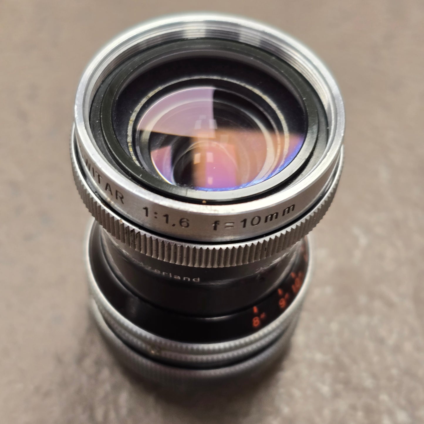 Switar 10mm f1.6 C-Mount Lens S# 1088042