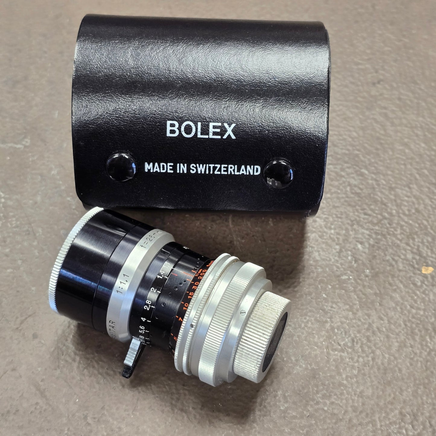 Switar 26mm Macro Preset f/1.1 H16 RX C-Mount Lens S# 1028708 With Case