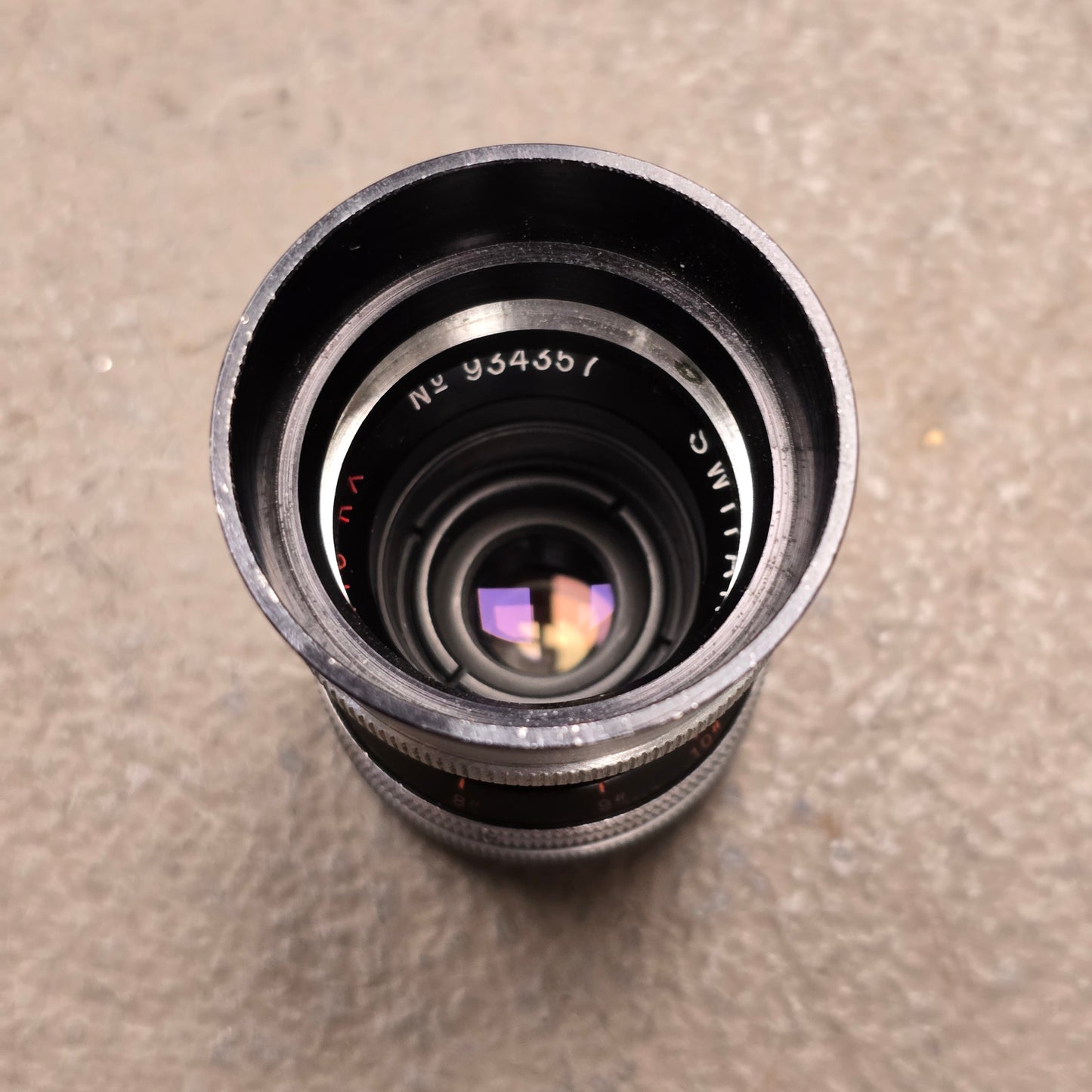 Switar 25mm f1.4 H16RX C-Mount Lens S# 934357 W/ Series 5 Lens Shade