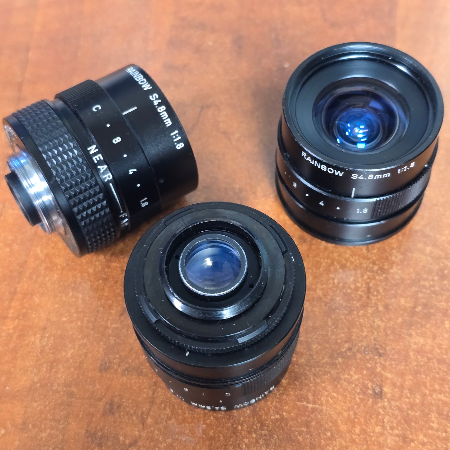Rainbow S4.8mm 1:1.8 1/2" C-Mount CCTV Lens ( Lot of 3 )