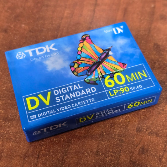 TDK DVM60 60 Minute LP:90 Blank Tape Cassette for Mini DV