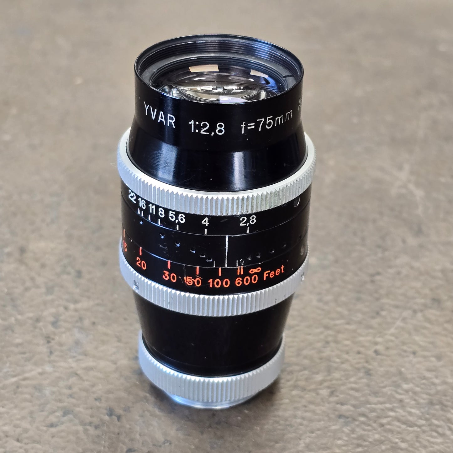 YVAR 75mm f2.8 AR C-Mount Lens S# 111898