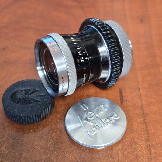 Switar 10mm f1.6 H16RX C-Mount Lens with Focus Gear S# 737761