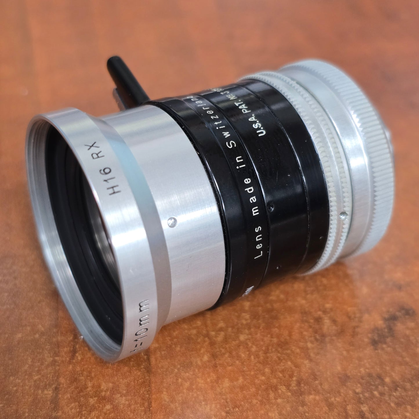 Switar 10mm Preset f1.6 H16 RX C-Mount Lens S# 1100427