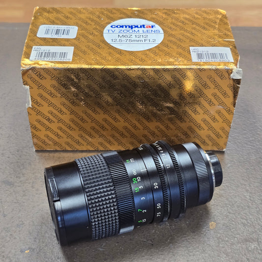 Computar 12.5-75mm f1.2 C-Mount TV Zoom Lens S# 128611