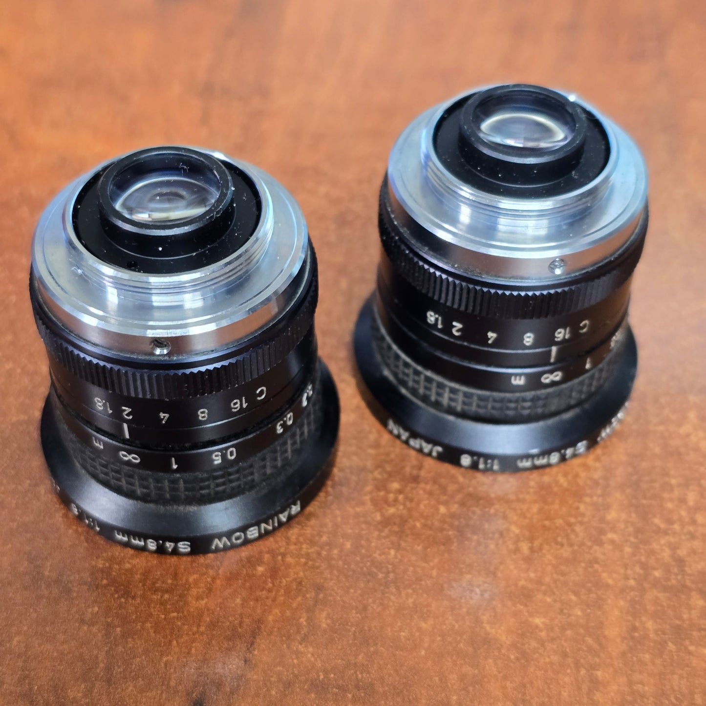 Rainbow S4.8mm 1:1.8 C-Mount CCTV Lens ( Lot of 2 )