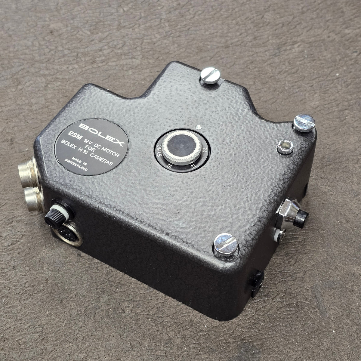 Bolex ESM Motor with ESM Power cable to 4-pin XLR & Remote On/Off Power Cable S# B5569