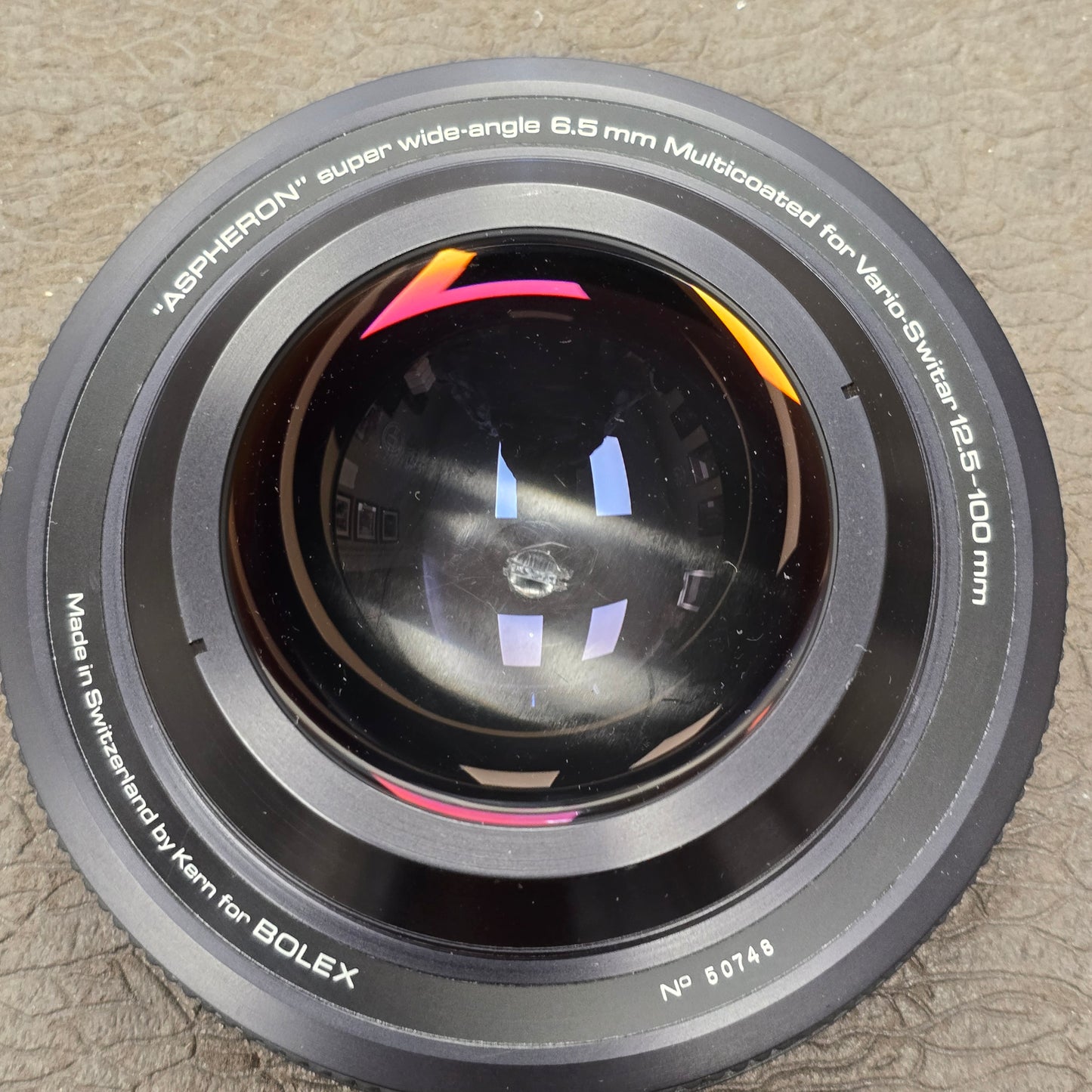 Bolex Aspheron Super Wide Angle 6.5mm Multicoated for Macro Switar 12.5-100mm lens S# 50748