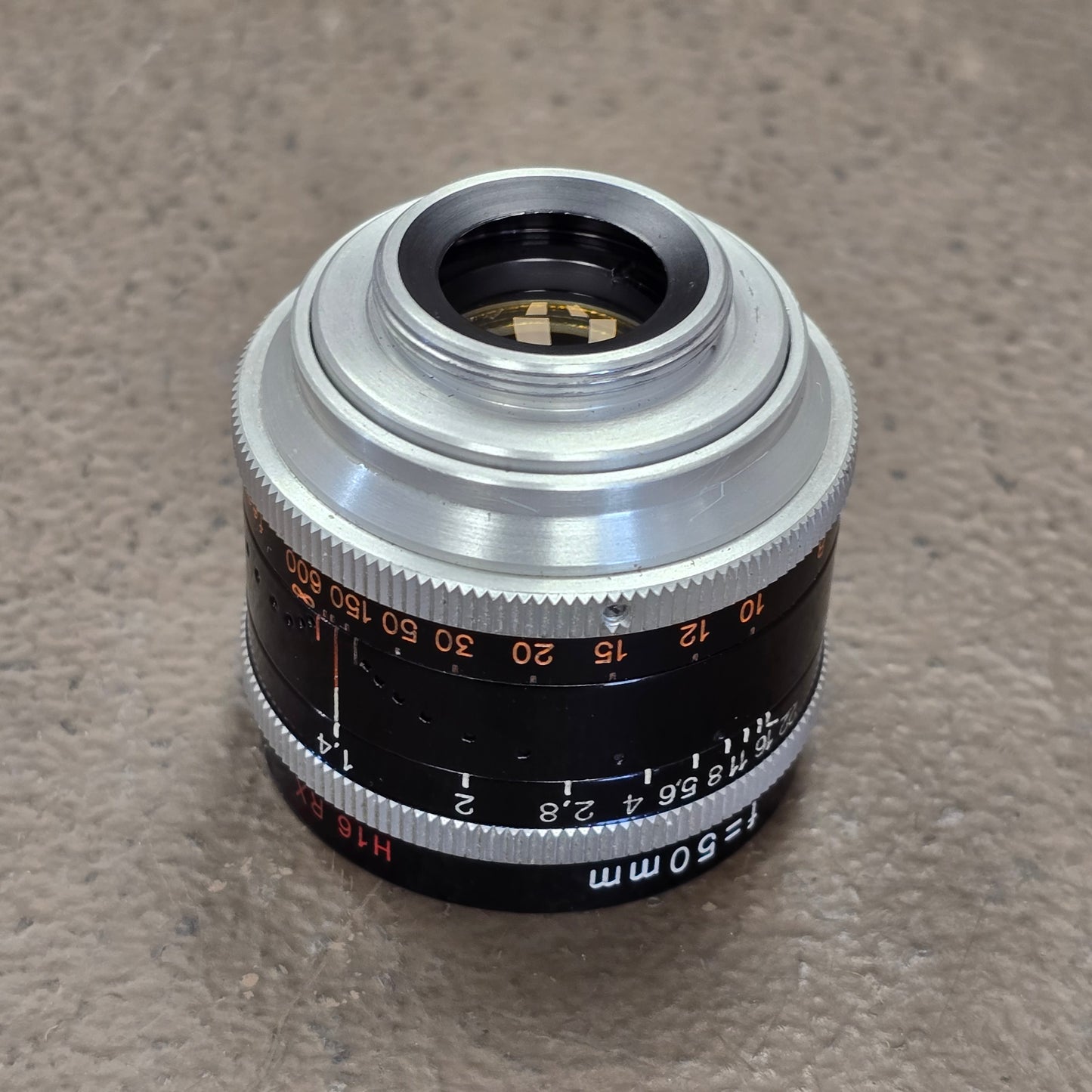 Switar 50mm f/1.4 H16RX C-Mount Lens S# 887185