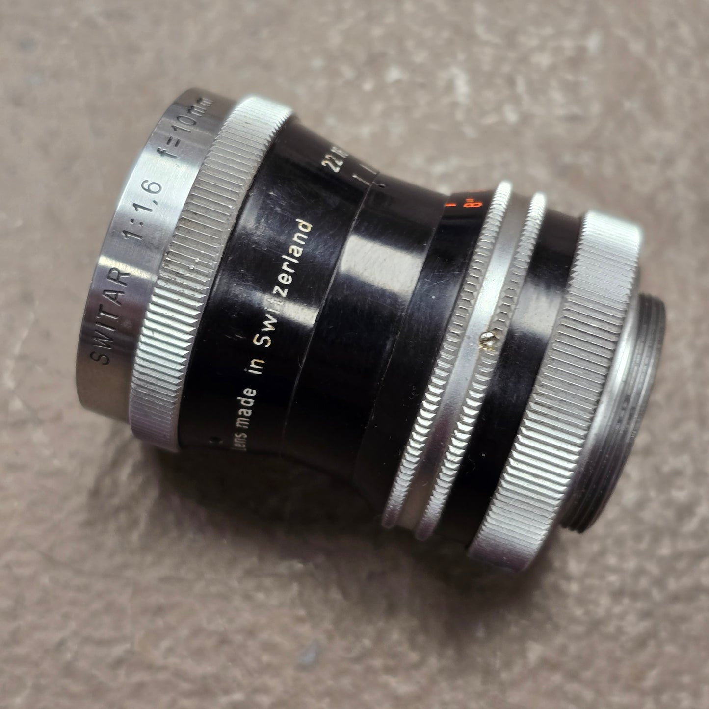Switar 10mm f1.6 C-Mount Lens S# 1088042