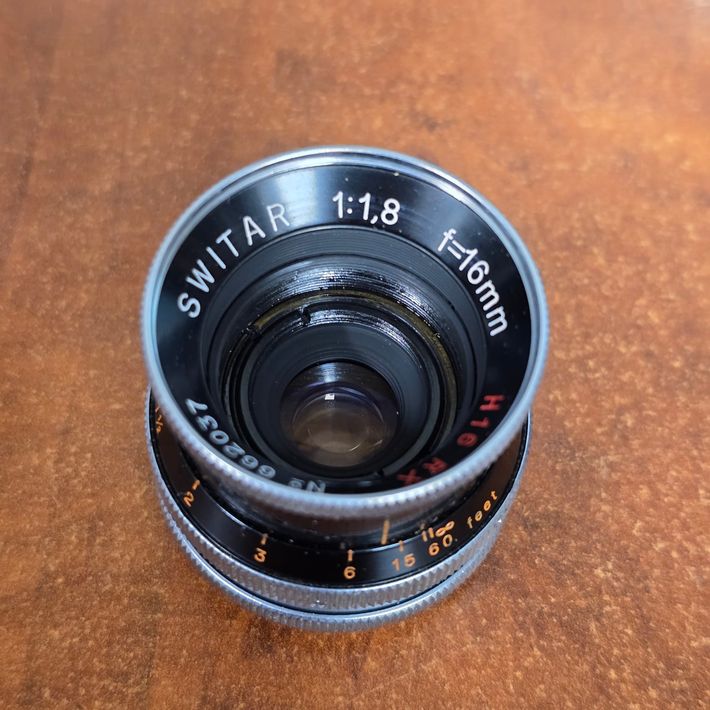 Switar 16mm f1.8 H16RX C-Mount Lens S# 662037