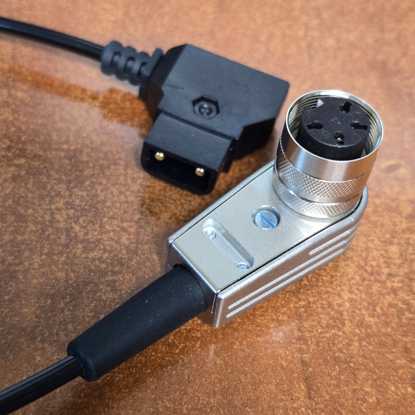 Bolex EL D-Tap Coiled Power Cable Right Angle Style Connector