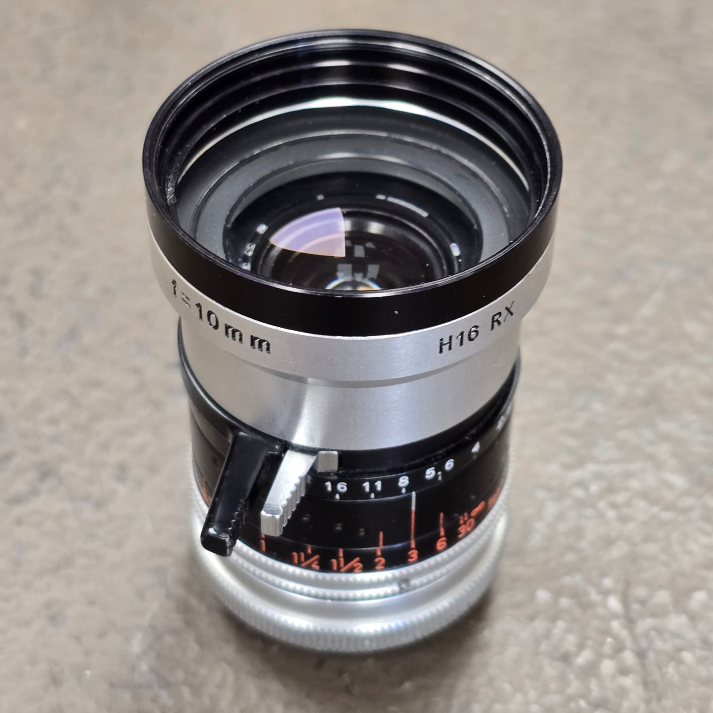 Switar 10mm Preset f1.6 H16 RX C-Mount Lens S# 1137570