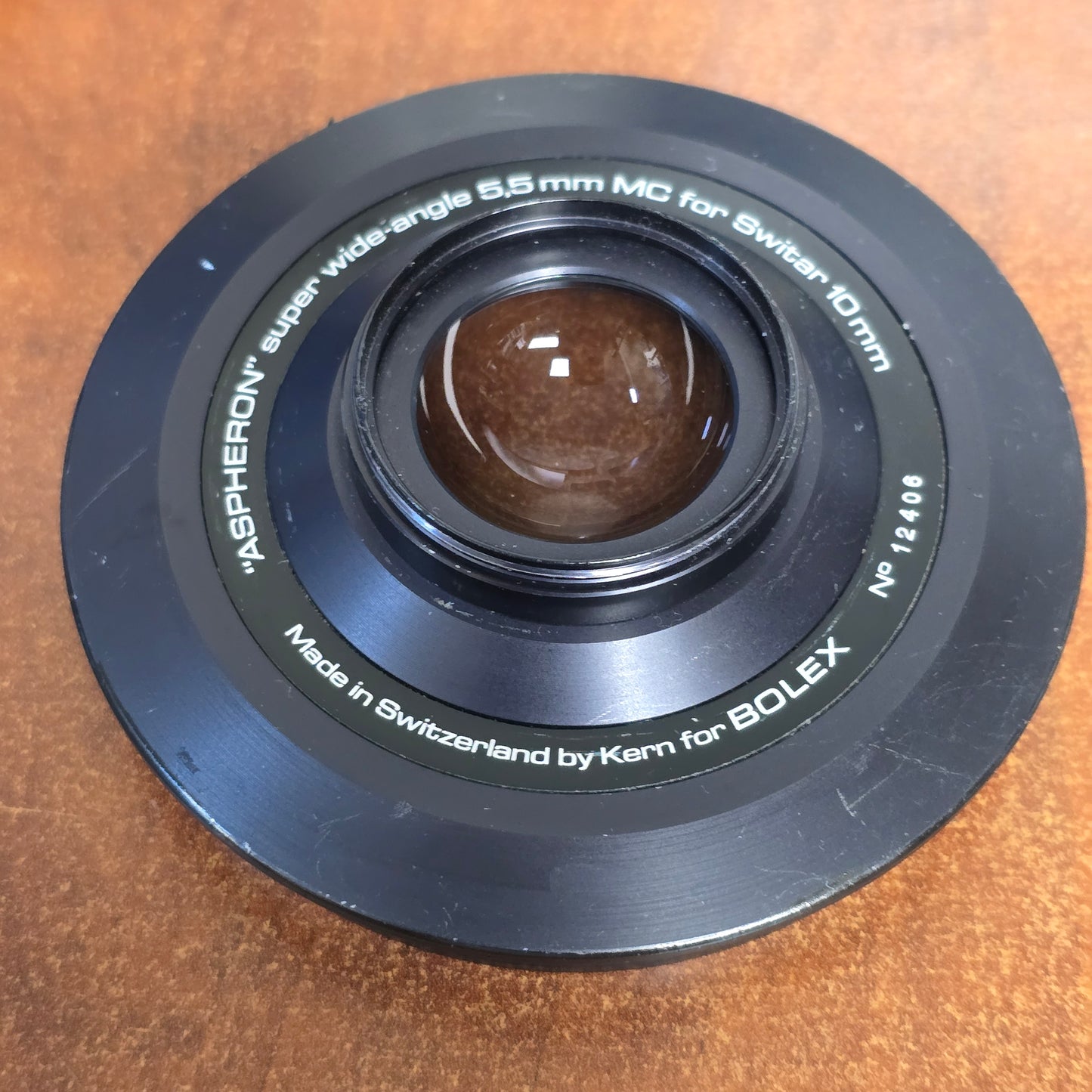 Bolex Aspheron Super Wide Angle 5.5mm MC for New Style Switar 10mm Preset Lens S# 12406