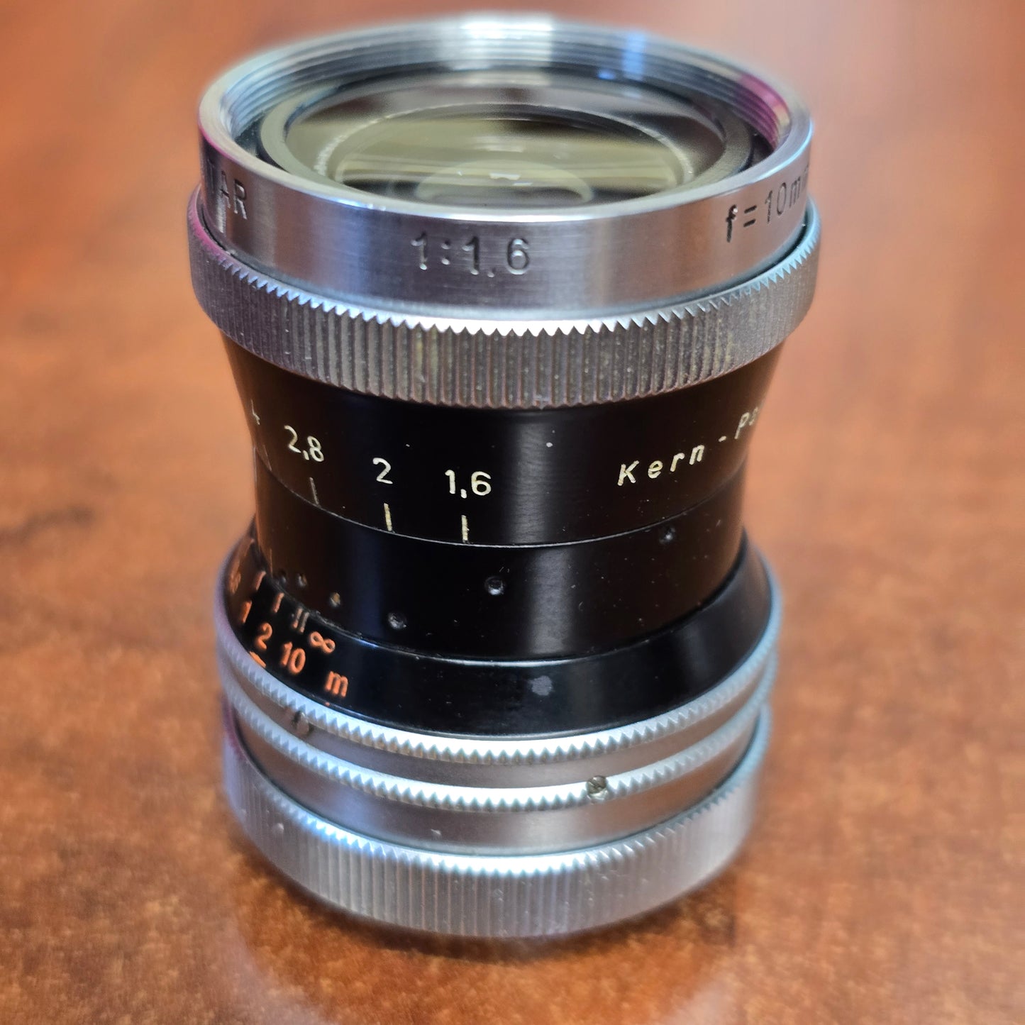 Switar 10mm f1.6 H16 RX C-Mount Lens S# 1037491 with Lens Shade & Filters