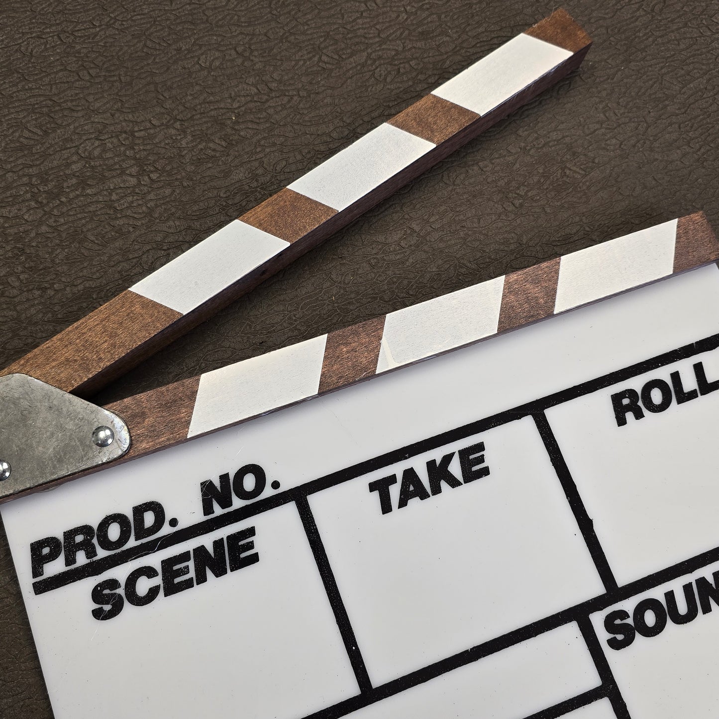 Standard 12" x 9" Acrylic Slate with B&W Clapper Sticks