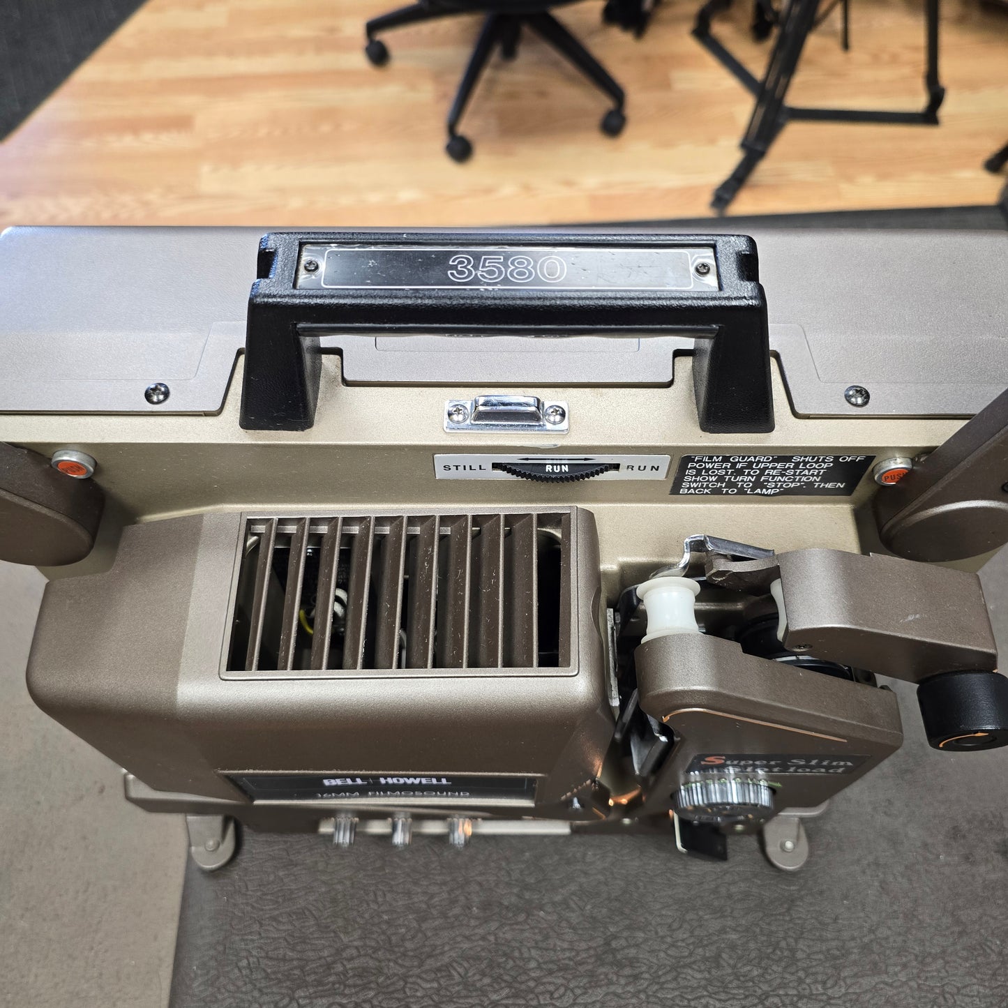 Eiki / Bell & Howell 3580 Super SLim Slotload 16mm FilmoSound Projector S# 43114