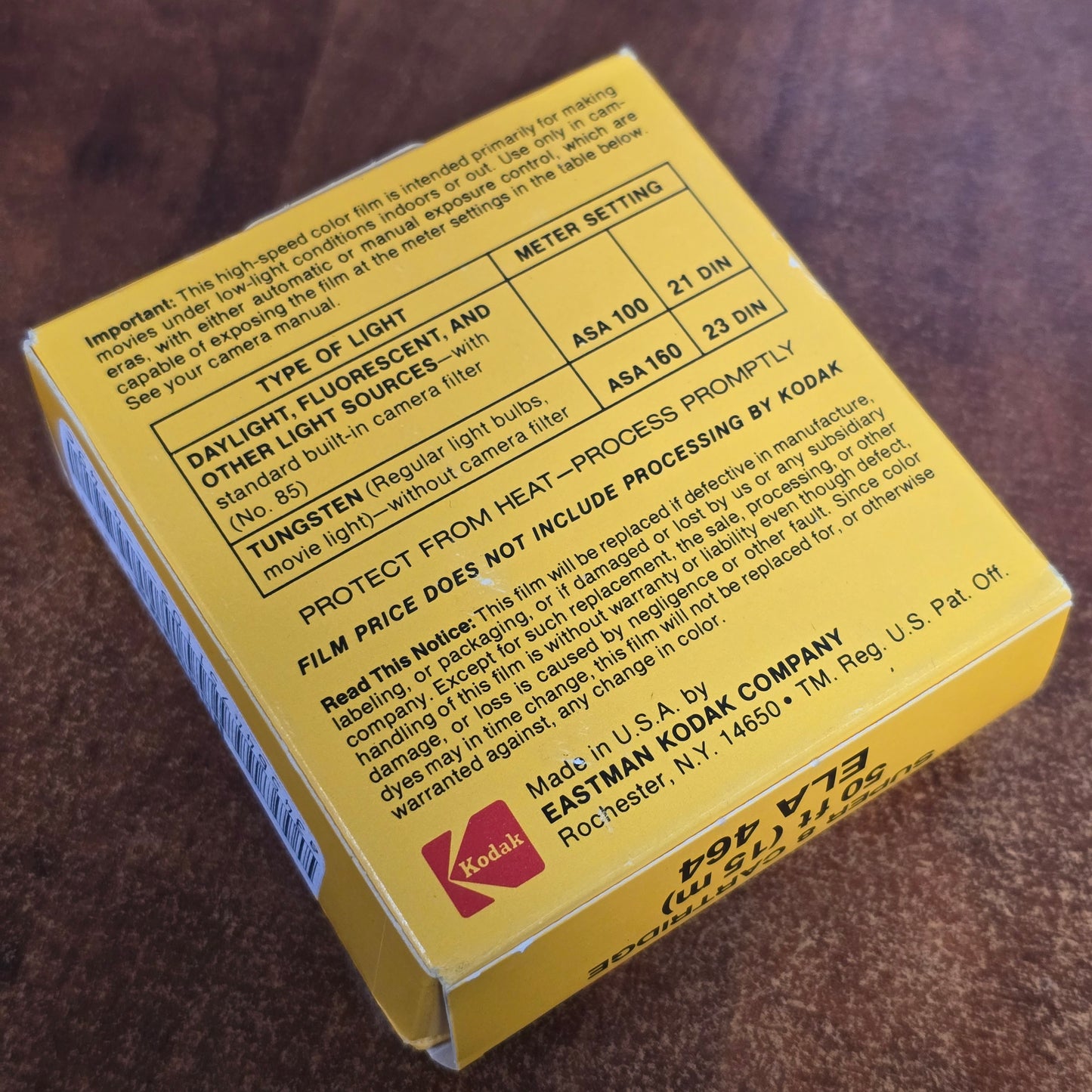 KODAK S8mm 50' Ektachrome 160 Type A Color Reversal Film Expired Stock