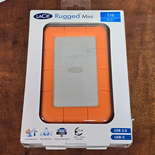 LaCie Rugged Mini 1TB USB 3.0 Portable External Hard Drive