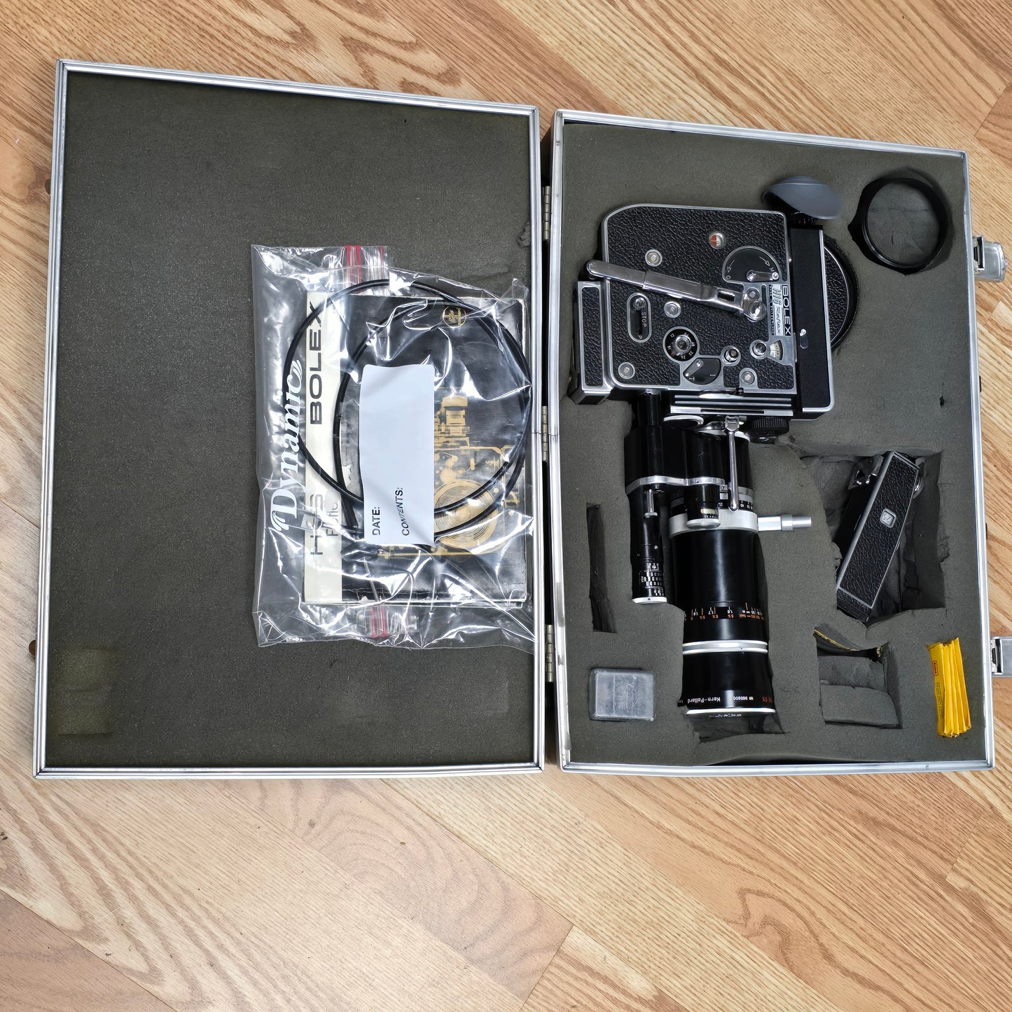 Bolex H16 Rex 3 16mm Camera with 10x viewfinder S# 206075 & Vario Switar 18-86mm Zoom lens S# 965900
