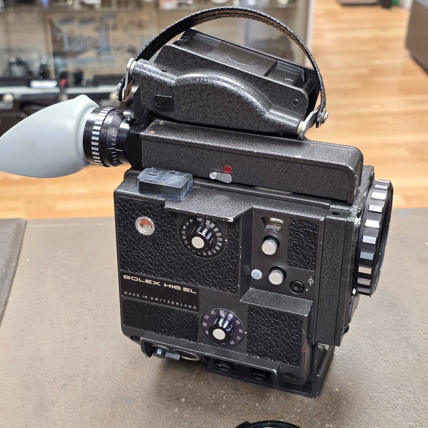 Bolex EL Super 16mm Camera Package with Tested Super 8 Custom Cage & Grip Batteries S# 310894