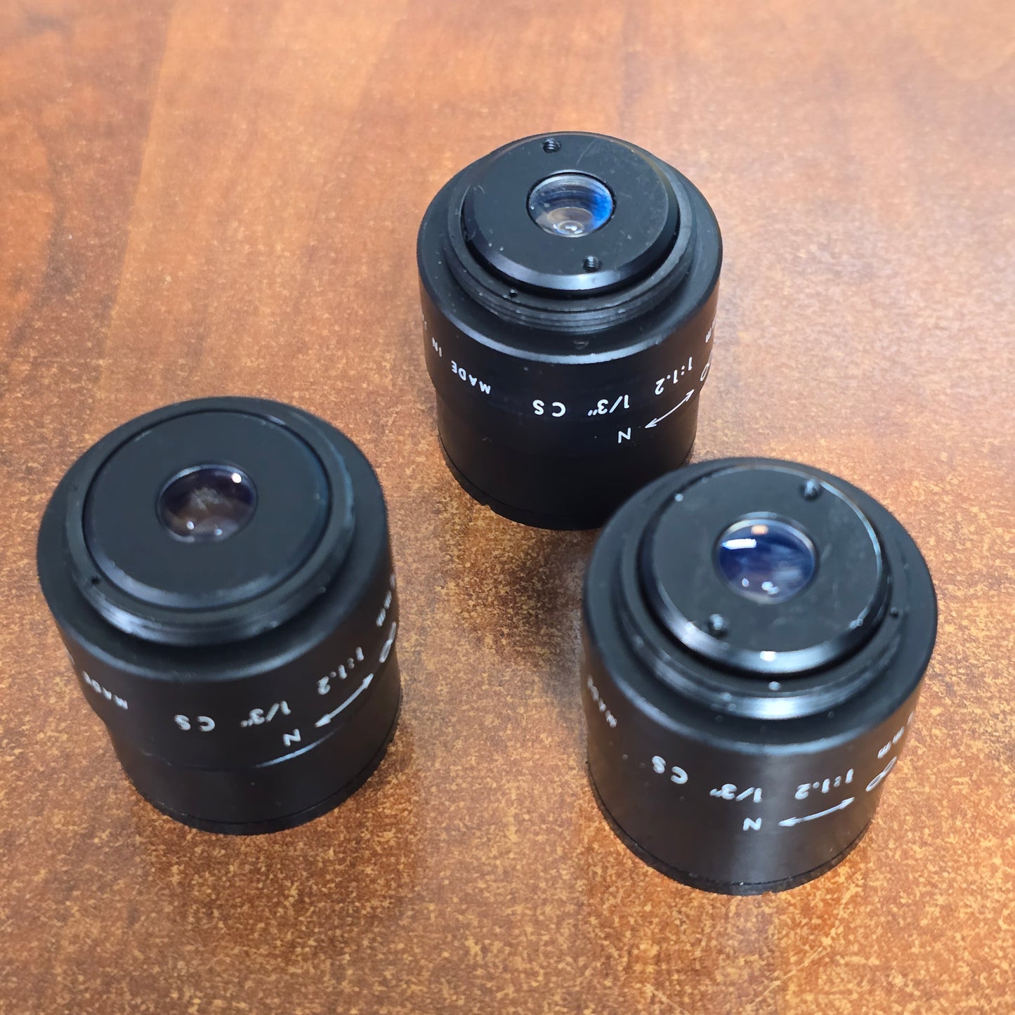Computar 4mm 1:1.2 1/3" CS C-Mount CCTV Lens ( Lot of 3 )