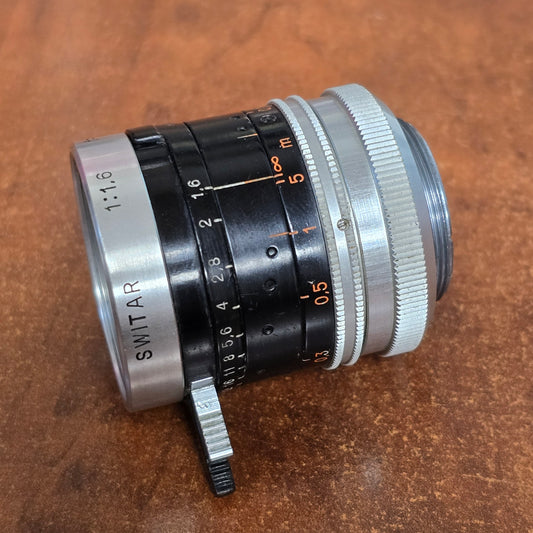 Switar 5.5mm f1.6 H8 RX C-Mount Lens S# 949016