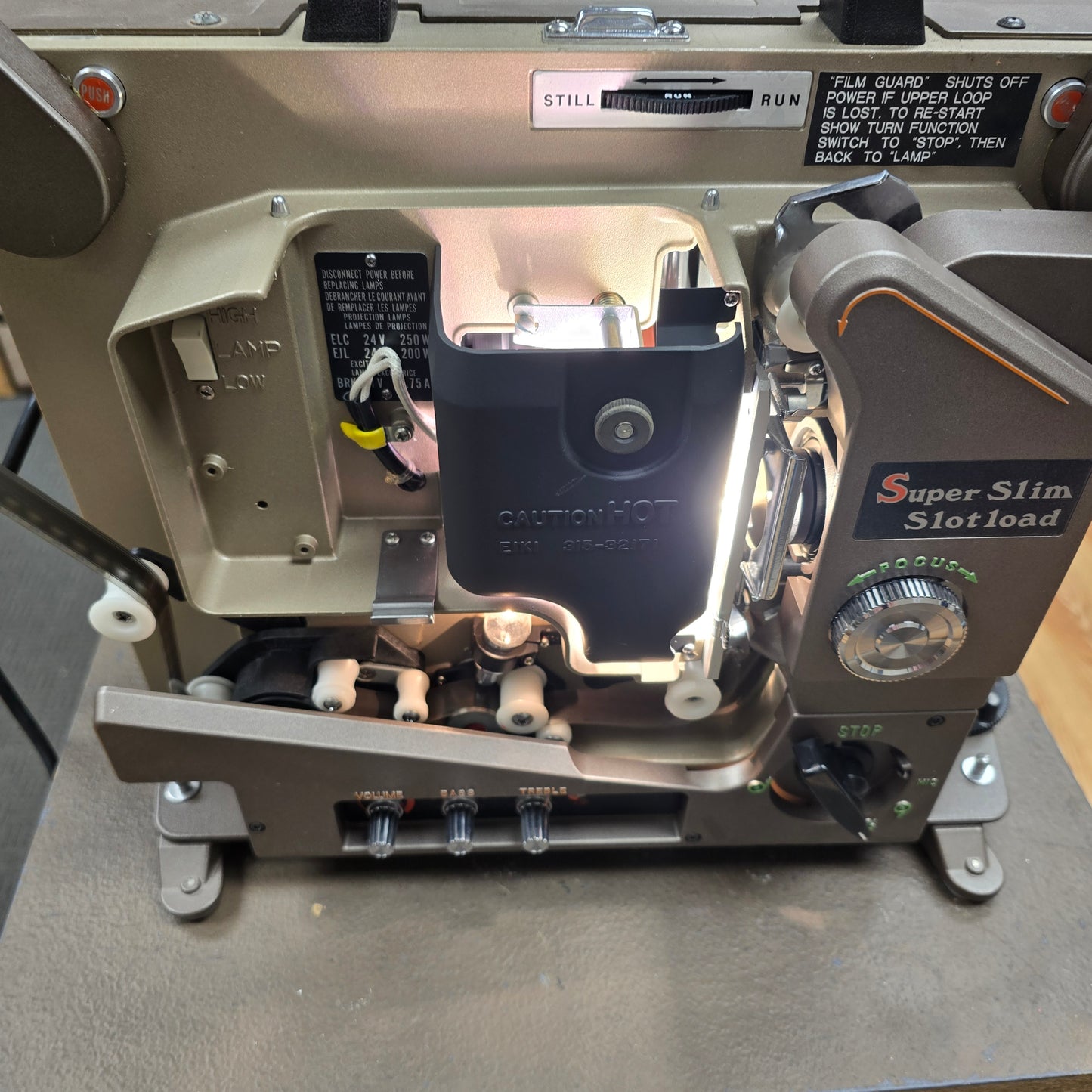 Eiki SSL-O / 3580 Slimline 16mm Slotload Sound Projector with 50mm Lens S# 51344